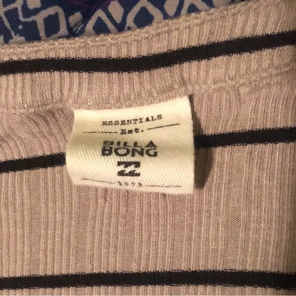 BILLABONG Hide Away Stone Gray Black Stripe Dress $49.95 EUC XS Style# JD01SBHI - Picture 7 of 11